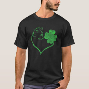 Cat St Patricks Cattys Catricks Day Girls T-Shirt