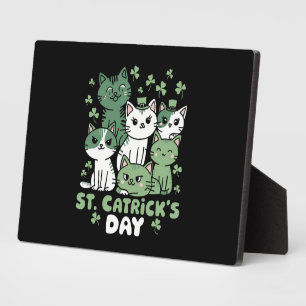 Cat St Patrick's Day Funny Catrick's Day Fotoplatte