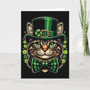 Cat St Patricks Day Männer Frauen Kinder Glücklich Karte
