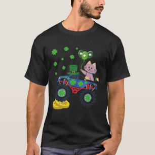Cat St Patrick's Day Monster Truck Irish Cat Sham T-Shirt