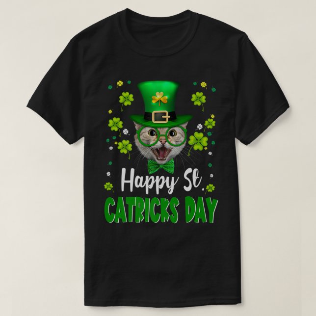Cat St Patricks Day St Catricks Day Lucky Charm Ca T-Shirt (Design vorne)