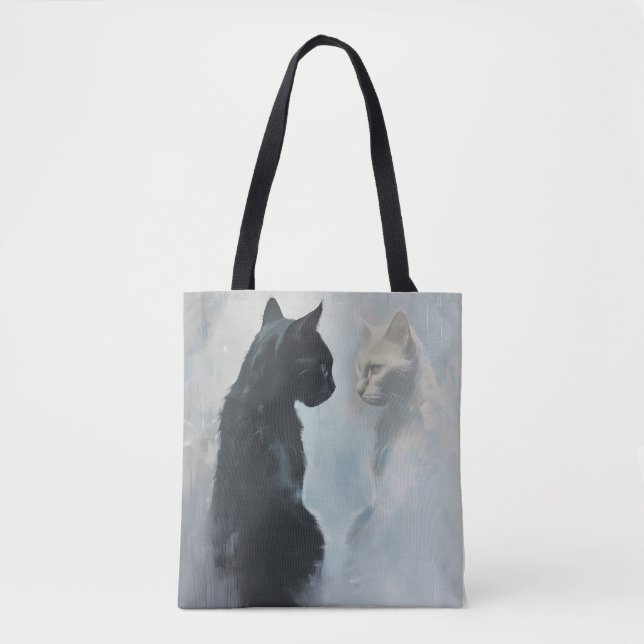 Cat Stare Tote Bag Umverpackung für Katzen Liebhab (Vorderseite)