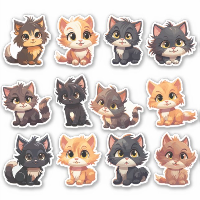 Cat Stickers die Aufkleber (Vorderseite)