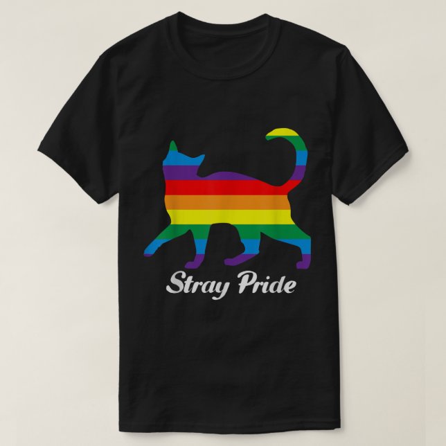 Cat Stray Pride LGBT T-Shirt (Design vorne)