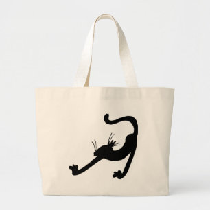 Cat Stretch Silhouette Jumbo Stoffbeutel