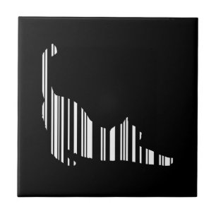 CAT STRETCHING BAR CODE Pet Barcode Muster Fliese