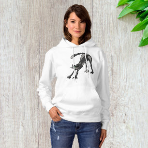 Cat Stretching Womens Hoodie