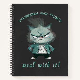 Cat Stubborn kümmert sich um Niedlichen, erstaunli Notizbuch