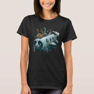 Cat Submarine Chimera Cat U-Boot-Kinder T-Shirt