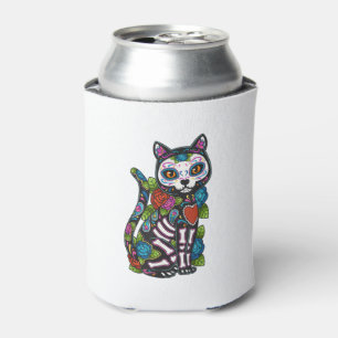 Cat Sugar Skull Mexico Calavera Dia De Los Muertos Dosenkühler