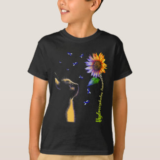Cat Sunflower Hydrocephalus Bewusstsein T-Shirt