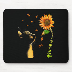 Cat Sunflower RSD CRPS Bewusstsein Mousepad