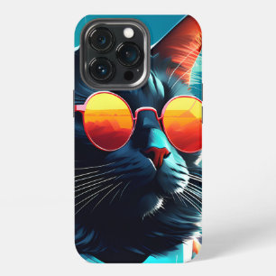 CAT SUNGLASSES iPhone 13 Pro Slim Fit Case, glänze Hülle