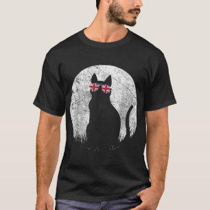 Cat Sunglasses UK British Flag England Pet Cats Fe T-Shirt