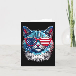Cat Sungles Usa Flag 4. Juli Gedenktag Karte