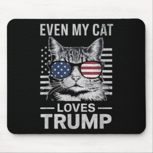 Cat Sungles Usa Flag sogar meine Cat-Lieben Trump Mousepad