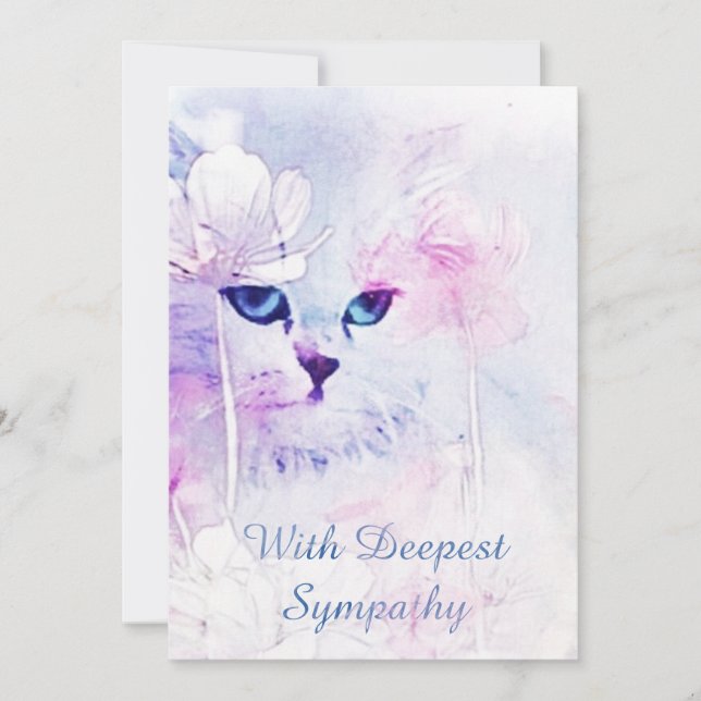 Cat Sympathy Card Karte (Vorderseite)
