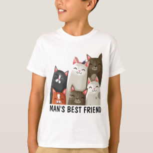 CAT-T - SHIRT, MAN's BESTE FREUNDIN-Jungs T-Shirt