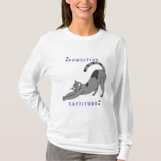 Cat T - Shirt (Pawsitive Cattitude T - Shirt Desig