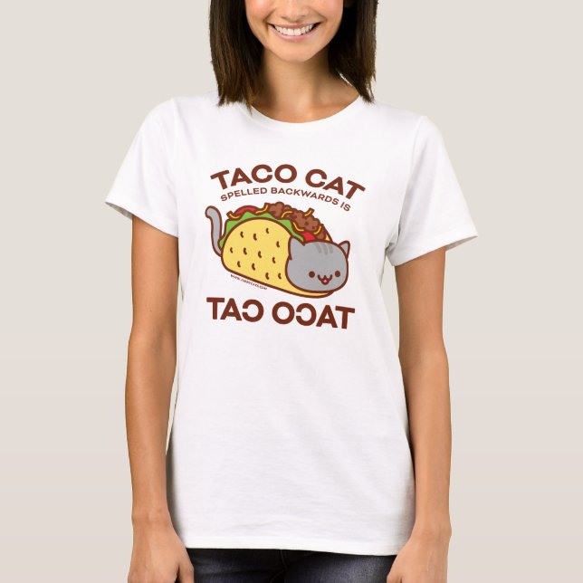 Cat T - Shirt - TACO CAT Spelling Backwards ist... (Vorderseite)