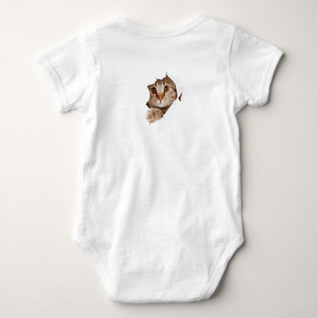 Cat_T - Shirt_Trendy_fashion_wear Baby Strampler (Rückseite)