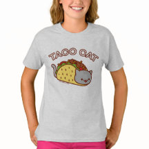 Cat-T - Shirt von Mädchen - "TACO CAT"