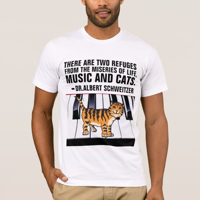 CAT-T-SHIRTS, ZWEI MITTEL FLÜCHTLINGE AUS LEBENSMI T-Shirt (Vorderseite)