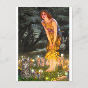 CAT (Tabby1) - Mitte Eve Postkarte