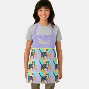 Cat Tabby Pattern Pastel Cats Girls Kinder Schürze