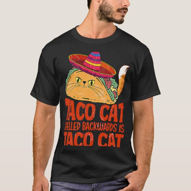 Cat & Taco Mexican FoodCat National Taco Day T-Shirt (Vorderseite)