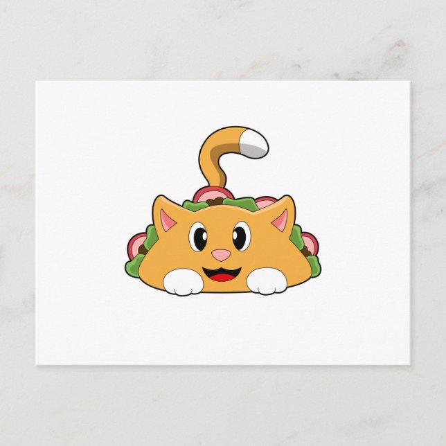 Cat Taco Postkarte (Vorderseite)