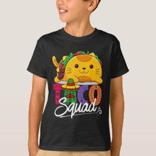 Cat Taco Squad Cinco De Mayo Cute Funny Mexikanisc T-Shirt