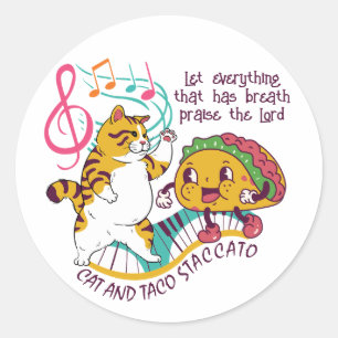 CAT TACO STACCATO CHRISTLICH RUNDER AUFKLEBER