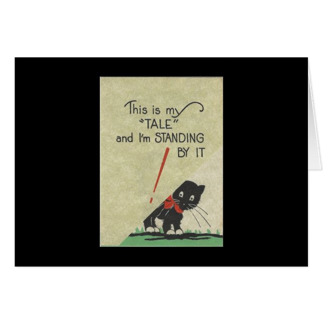 Cat "Tale" Card (Vorderseite (Horizontal))