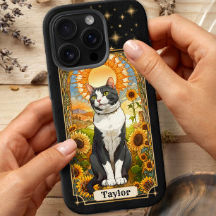 Cat Tarot Card Sun iPhone 16 Pro Fall Hülle