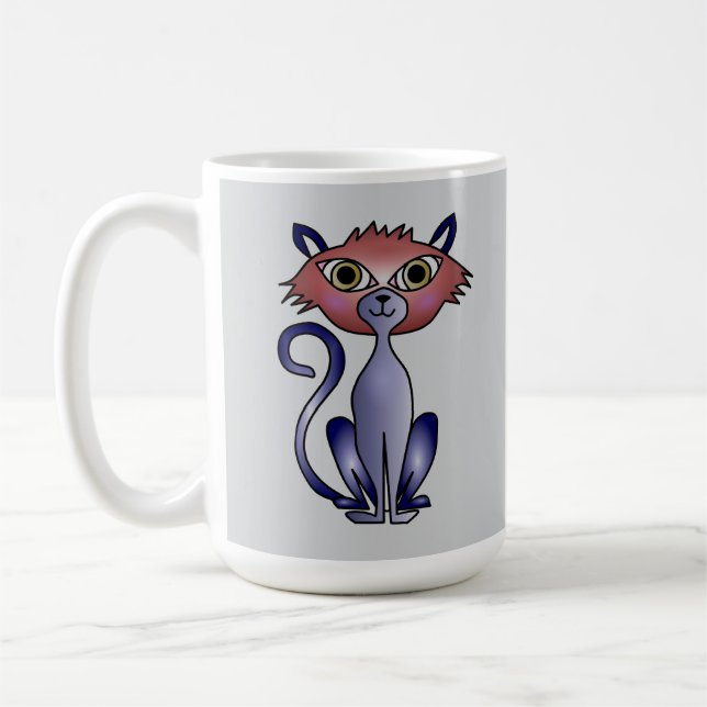 Cat Tasse - Geschenk für die blaue Katze (Links)