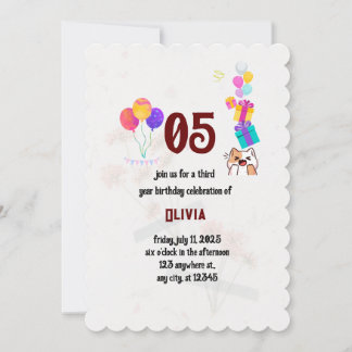 Cat Themed Birthday Party Einladung