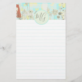 Cat Themed Letter Writing Stationery MIT MONOGRAMM