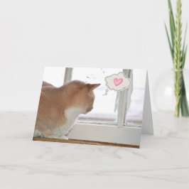 Cat Thinking von Ihnen Karte