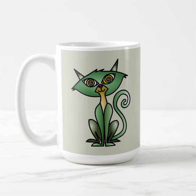Cat Throw-Tasse - Katzengeschenk Kaffeetasse (Links)