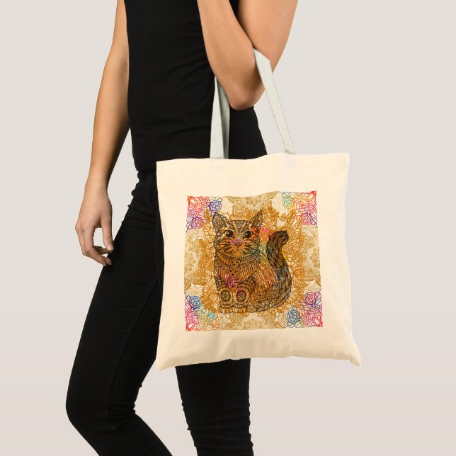 Cat Tote Bag Tragetasche (Vorderseite (Produkt))