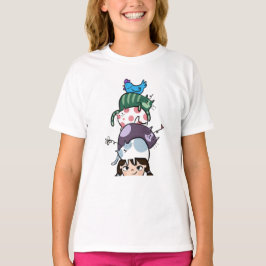 Cat Tower Life Cute Cat Stack Art T-Shirt
