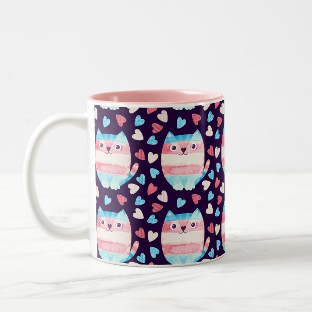 Cat Transgender Pride Tasse (Links)