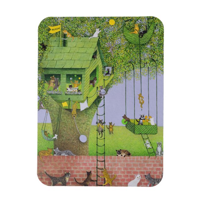 Cat Tree House Magnet (Vertikal)