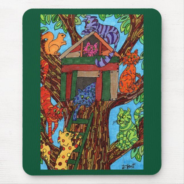 Cat Tree House Mousepad (Vorne)