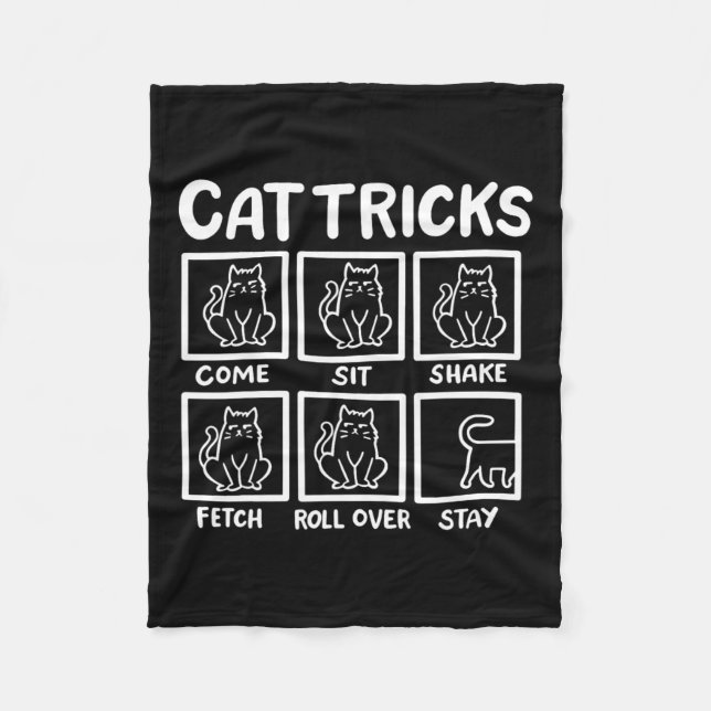 Cat Tricks Funny Cat Lover Geschenke für Männer Fleecedecke (Vorderseite)