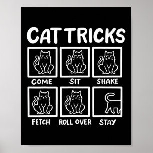 Cat Tricks Funny Cat Lover Geschenke für Männer Poster