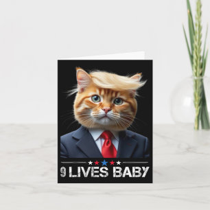 Cat Trump 9 Lives Ba1lustige Trump Meme Karte