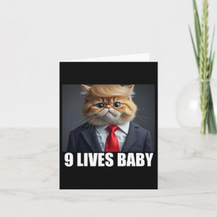 Cat Trump 9 Lives Ba2 Funny Trump Meme Karte