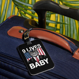 Cat Trump 9 Lives Baby Funny Trump Cat Gepäckanhänger